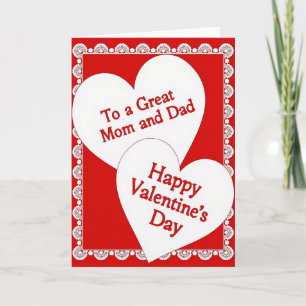 Great Mom Dad Valentines Day Card