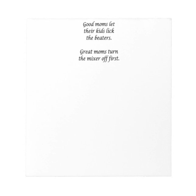 Great Moms Notepad (Front)