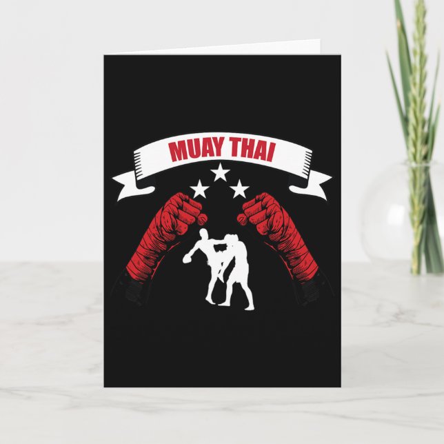 Great Muay Thai Fighting Design Mma Training Kickb Card (Front)