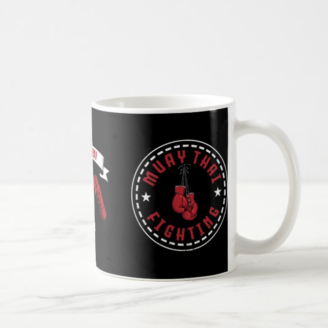 Great Muay Thai Fighting Design Mma Training Kickb Coffee Mug (Right)