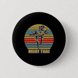 Great Muay Thai Kickboxing Martial Artist Thailand 6 Cm Round Badge