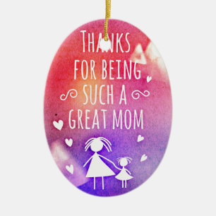 great mum ceramic tree decoration