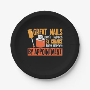 Great Nails By Chance By Appointment Paper Plate
