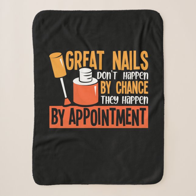 Great Nails By Chance By Appointment Sherpa Blanket (Front)