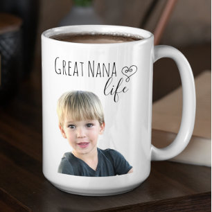 Great Nana Life Customise Photo Coffee Mug