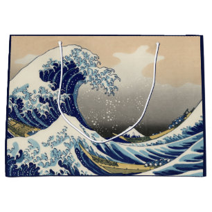 Great Nautical Kanagawa Wave of Mt. Fuji Japan Lar Large Gift Bag