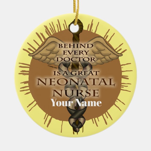 Great Neonatal Nurse Ceramic Tree Decoration (Front)