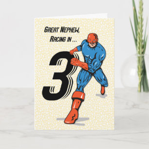 Great Nephew 3rd Birthday Superhero Card
