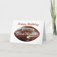 Great Nephew Birthday Grunge Large Football