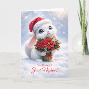 Great Nephew Cute Happy Holidays Christmas Card