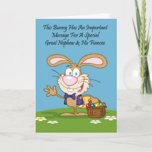 Great Nephew & Fiancee Humour Easter Card
