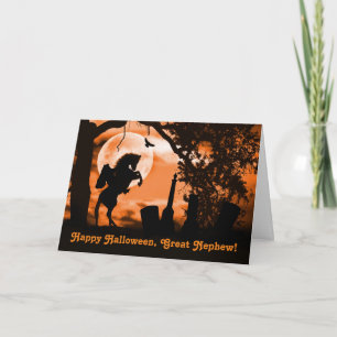 Great Nephew Halloween Card with Headless Horseman