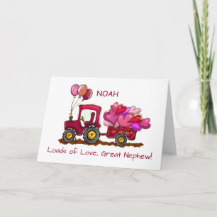 Great Nephew Valentines Day Loads of Love Hearts Card