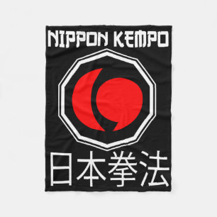 Great Nippon Kempo Design Japan Shorinji Karate Fleece Blanket