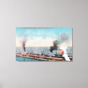 Great Northern Dock View, SS Dakota and Canvas Print