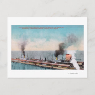Great Northern Dock View, SS Dakota and Postcard