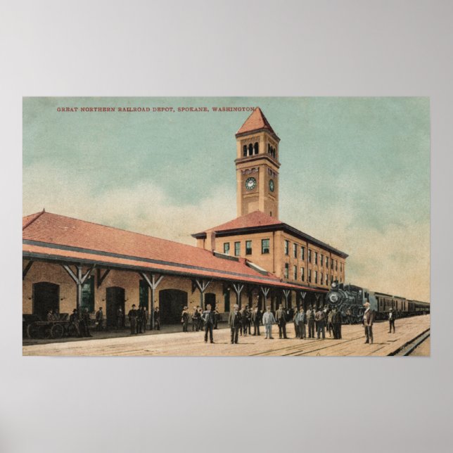 Great Northern Railroad Depot Poster (Front)