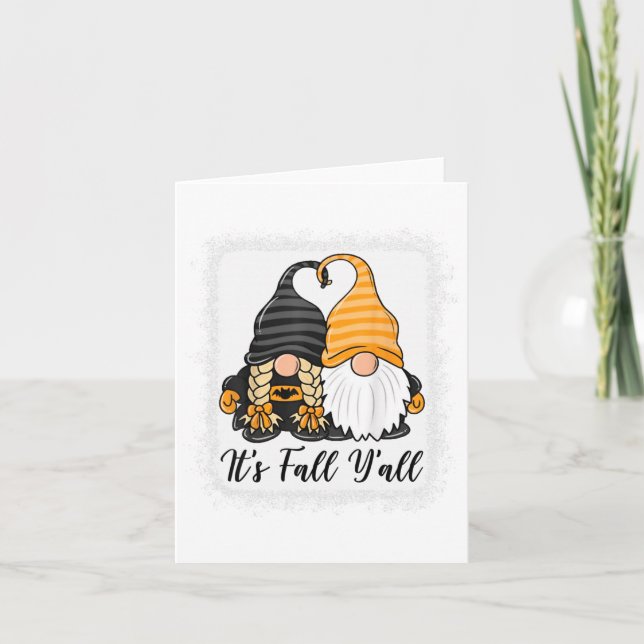 Great Novelty Gnome Halloween Funny Its Fall You A Card (Front)