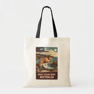 Great Ocean Road Australia Illustration Travel Art Tote Bag