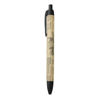 Great Old Newspaper Pen! Black Ink Pen