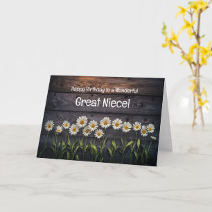 Great or Grandniece Happy Birthday Pretty Daisies Card
