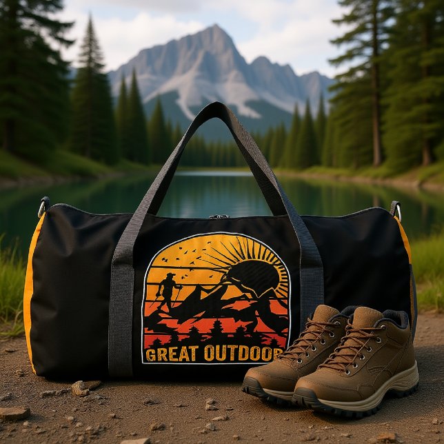 Great Outdoor Hiking Sunset  Duffle Bag (Creator Uploaded)