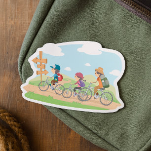 Great Outdoors Cycling Square Sticker