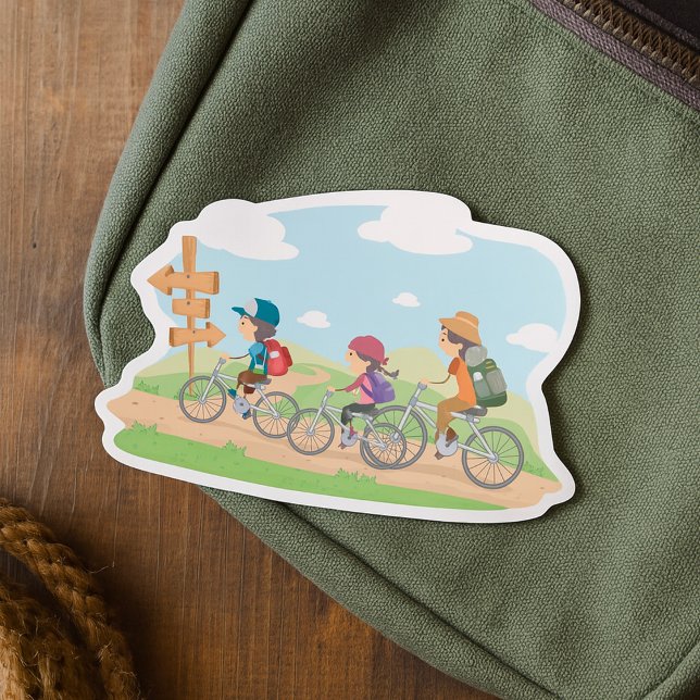 Great Outdoors Cycling Square Sticker (Creator Uploaded)