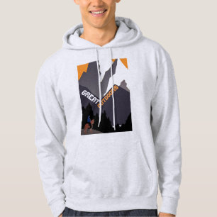 Great Outdoors Retro Montana Travel Advert Art Hoodie