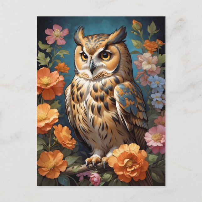 great owl postcard (Front)