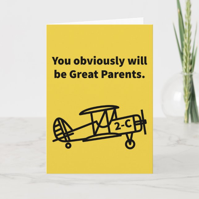 Great Parents Plane 2-C Pregnancy Card (Front)