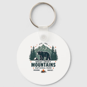 Great Park Smoky Mountains Bear Hiking Adventure  Key Ring