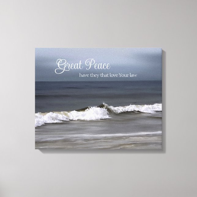 Great peace have they that love canvas print (Front)