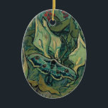 Great Peacock Emperor Moth Van Gogh Fine Art Ceramic Tree Decoration<br><div class="desc">Emperor Moth, Vincent van Gogh, Saint-Rémy May 1889. Oil on canvas, 33.5 x 24.5 cm. Amsterdam, Van Gogh Museum. F 610, JH 1702  Vincent Willem van Gogh (30 March 1853 – 29 July 1890) was a Dutch Post-Impressionist artist. Some of his paintings are now among the world's best known, most...</div>