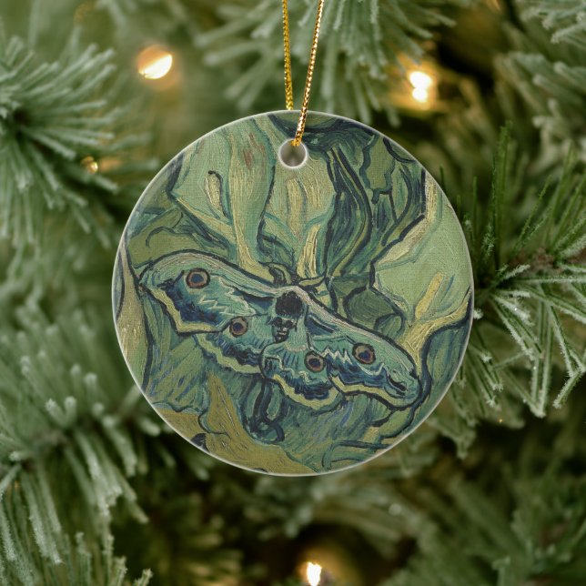 Great Peacock Moth by Vincent van Gogh Ceramic Tree Decoration (Tree)