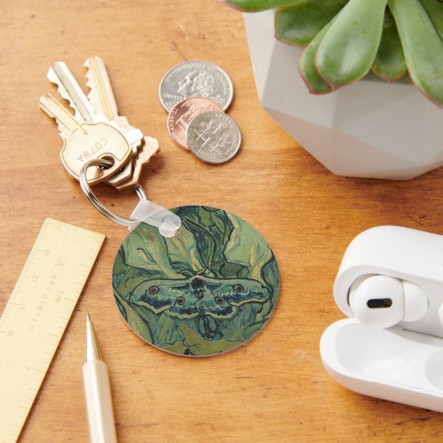 Great Peacock Moth by Vincent van Gogh Key Ring (Desk)