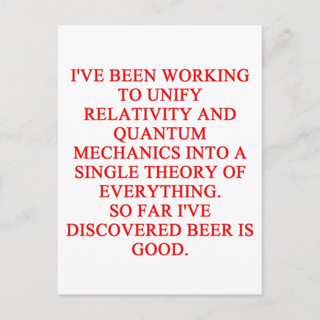 great phisics joke postcard (Front)