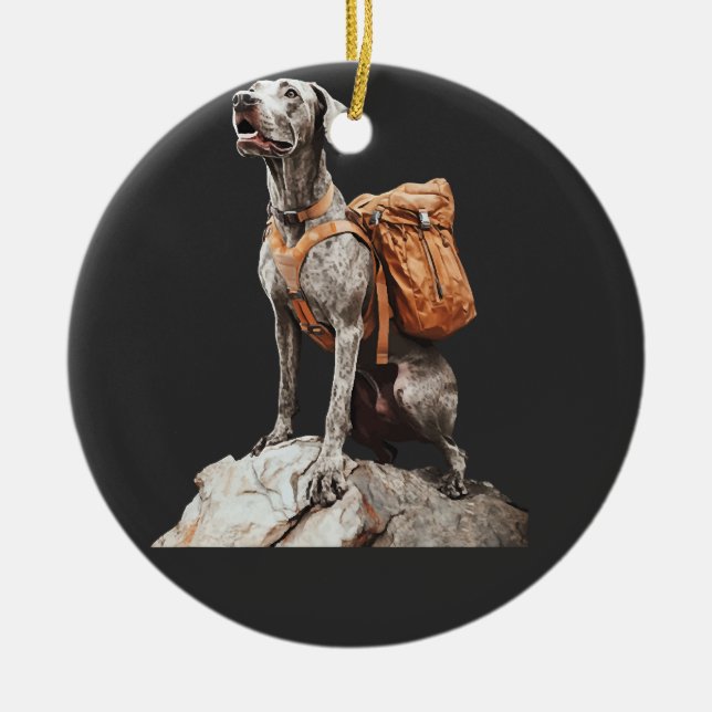 Great Pitbull Dane Ceramic Tree Decoration (Front)