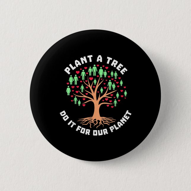 Great Planet Environmental Protection Nature  6 Cm Round Badge (Front)