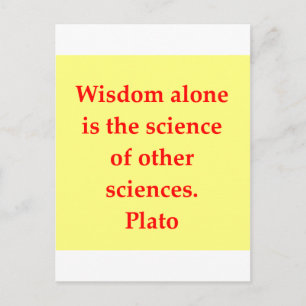 great plato quote postcard