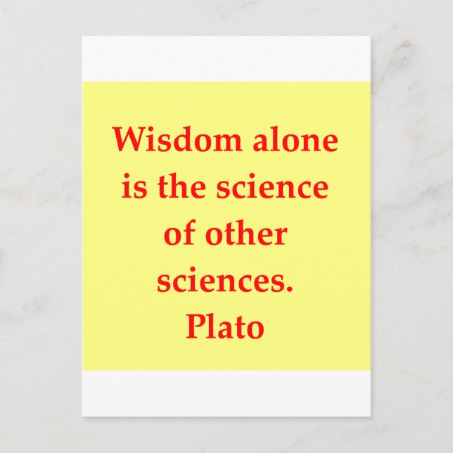 great plato quote postcard (Front)