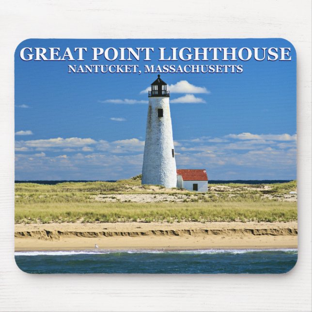 Great Point Lighthouse, Nantucket, MA Mousepad (Front)