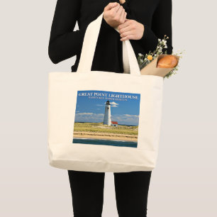 Great Point Lighthouse Nantucket MA Tote Bag