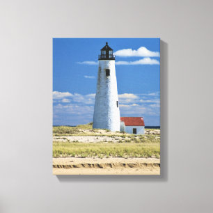 Great Point Lighthouse Nantucket MA Wrapped Canvas