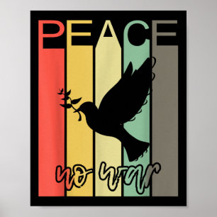 Great Present Peace No War Shirt Peace Graphic Tee Poster