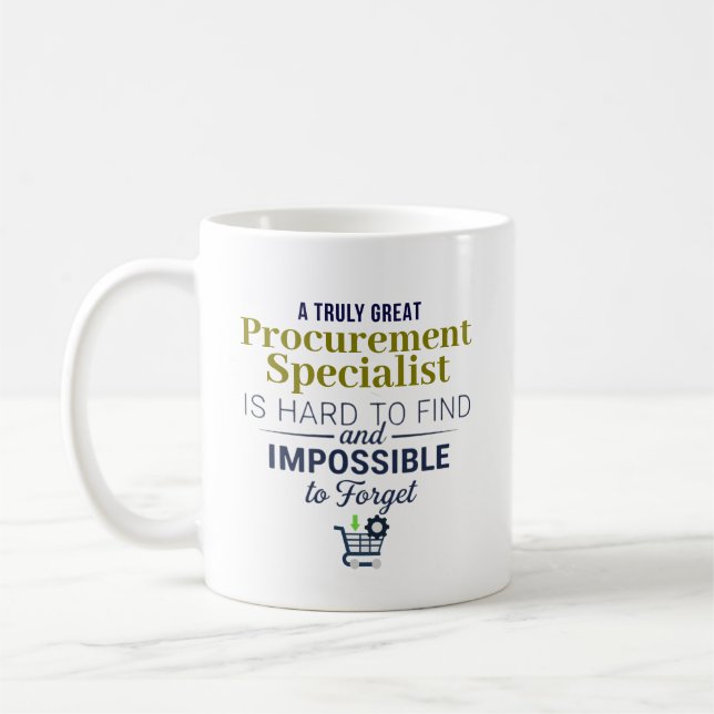 Great Procuremen Specialist Personalised Name Gift Coffee Mug (Left)