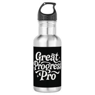 Great Progress Pro" Motivational Water Bottle