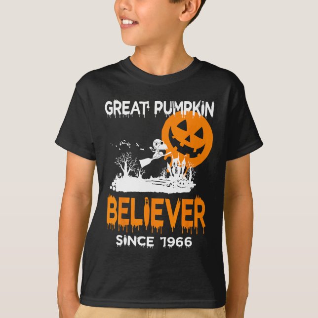 Great Pumpkin Believer Halloween Fun Graphic  T-Shirt (Front)