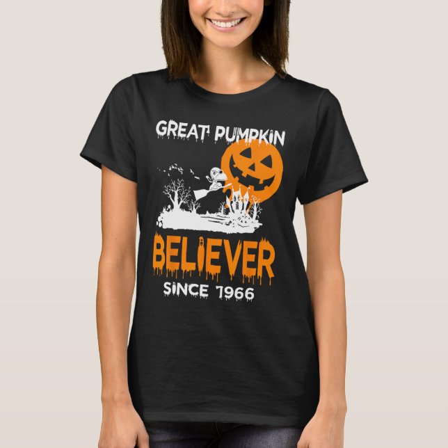 Great Pumpkin Believer Halloween Fun Graphic  T-Shirt (Front)