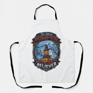 Great Pumpkin Believer Scarecrow Witch Hat Hallowe Apron